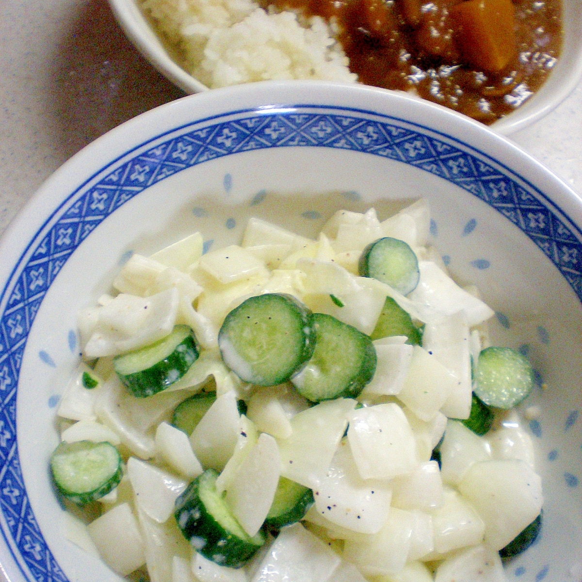 カレーに合う合う 玉ねぎきゅうりのフレンチサラダ レシピ 作り方 By ぺるく ろ 楽天レシピ